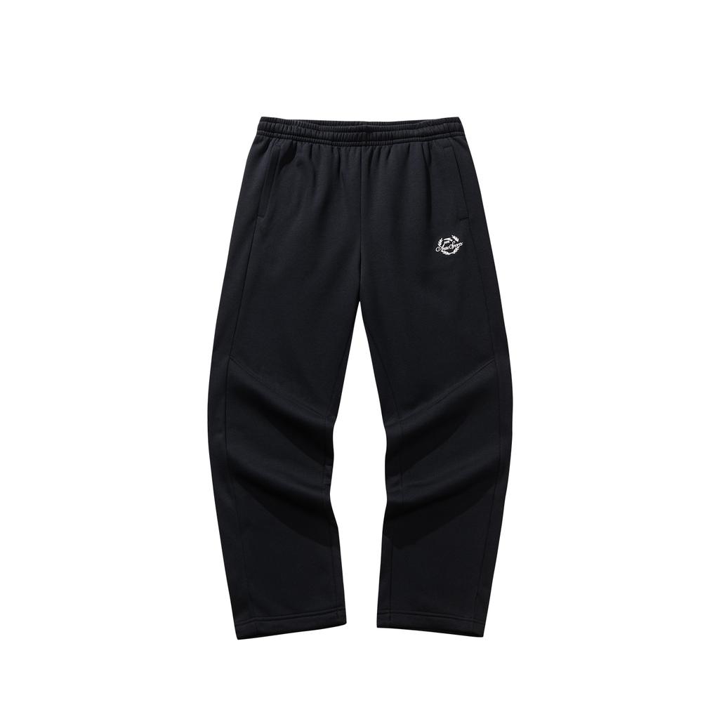 Anta Life Series Mens Sweatpants Long Pants 2025 Winter Knitted Sports Pants Men Bottoms Basic-Black 952548302-2
