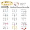 3Pcs/Set Brilliant Butterfly Moon Cherry Flowers Pendant Italian Charm Links Fit 9mm Stainless Steel Bracelet DIY Making Gift