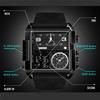SKMEI Stainless Steel Mens Watches Quartz Military Sports Waterproof LED Digital Wristwatches