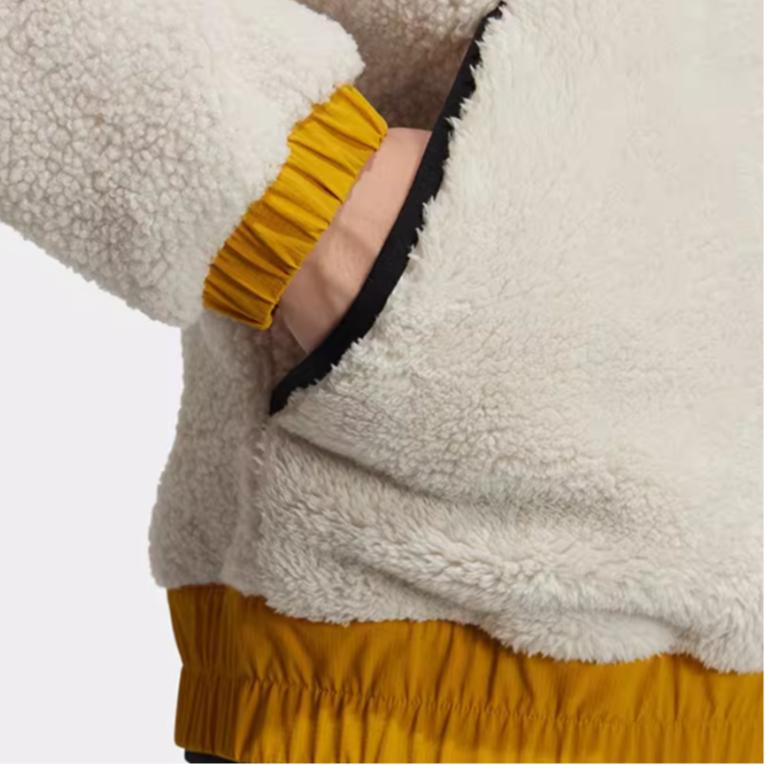 adidas Terrex Fleece gevoerd Capuchon Thermisch Comfortabel Mode Jack Unisex Wit/Geel HN2024-