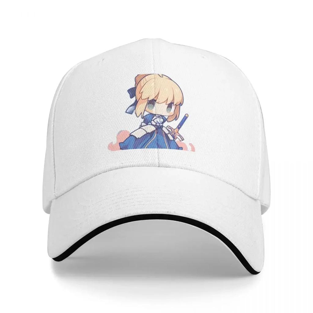 Saber FT Cute Anime Girl Chibi Style Baseball Cap Dad Hat Snap Back Hat Golf Cap Luxury Cap Golf Unisex Womens