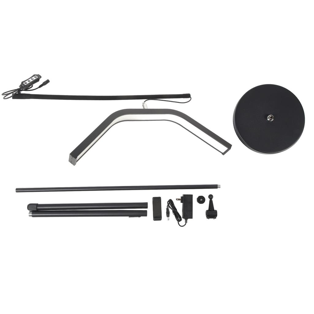 Floor Beauty Lamp Acrylic Stepless Dimming LED Half Moon Lamp for Eyelash Skincare Eyebrow