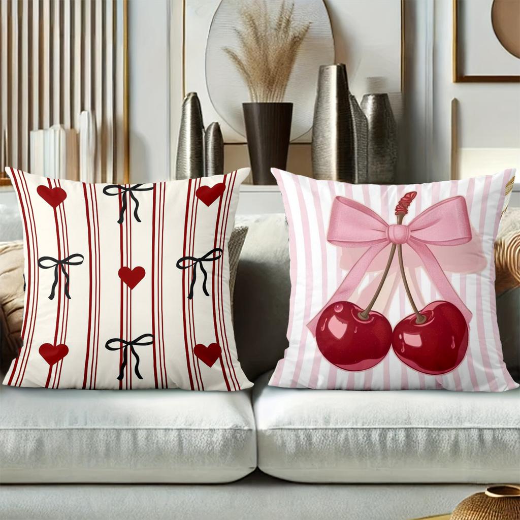 Fruit and Heart Patterned Throw Pillows for Home Decor Polyester pillowcase, sofa decorative cushion cov Headboard Pillow