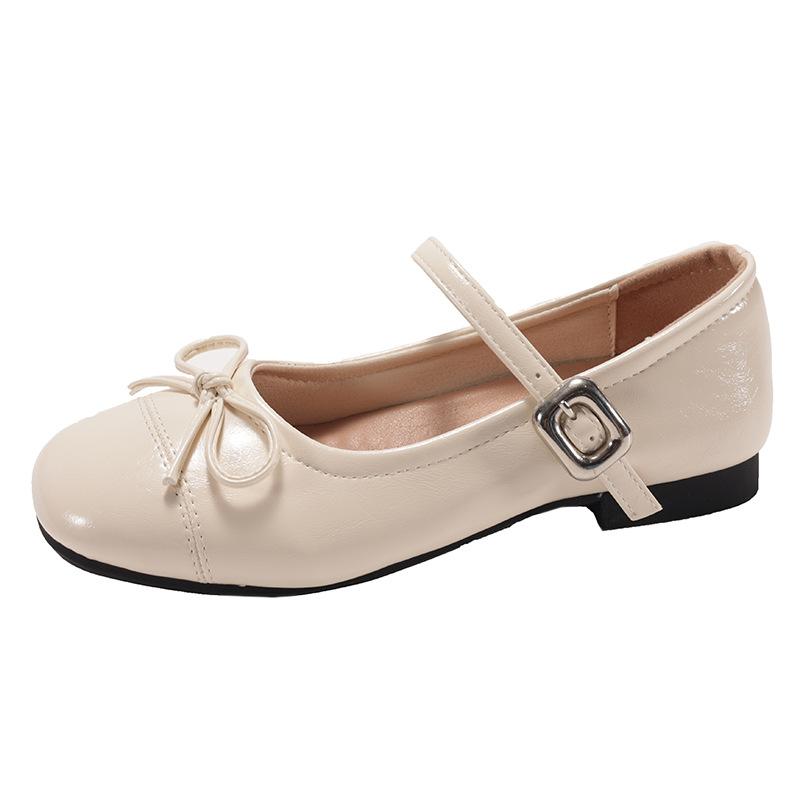 Fashion bow shallow mouth ballet single shoes women's spring and summer 2025 new French flat Mary Jane shoes