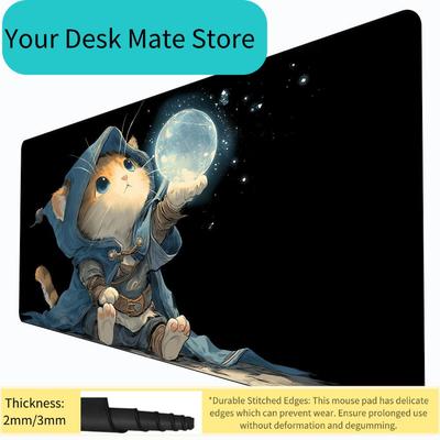 Abstract Number  Letter Art Mouse Pad  NonSlip Rubber Base Washable Cloth Surface for Seamless Gaming  Office Work