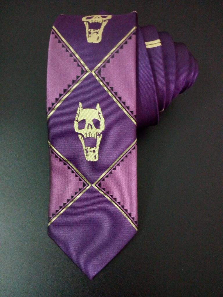 Adventure Bizarre Jojos Killer Queen Kira Yoshikage Cosplay Skull Purple Tie