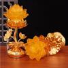 Household LED Seven Color Glazed Lotus Lamp, for Buddha Lamps, Prayer in Front of Buddha, Eternal Light, Feng Shui, Safety Plug