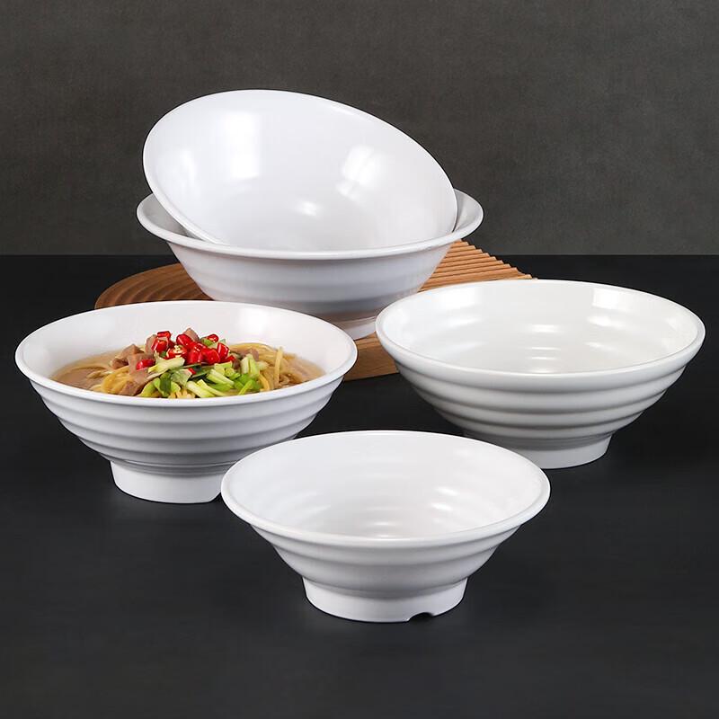Durable A5 Melamine White Soup & Noodle Bowl