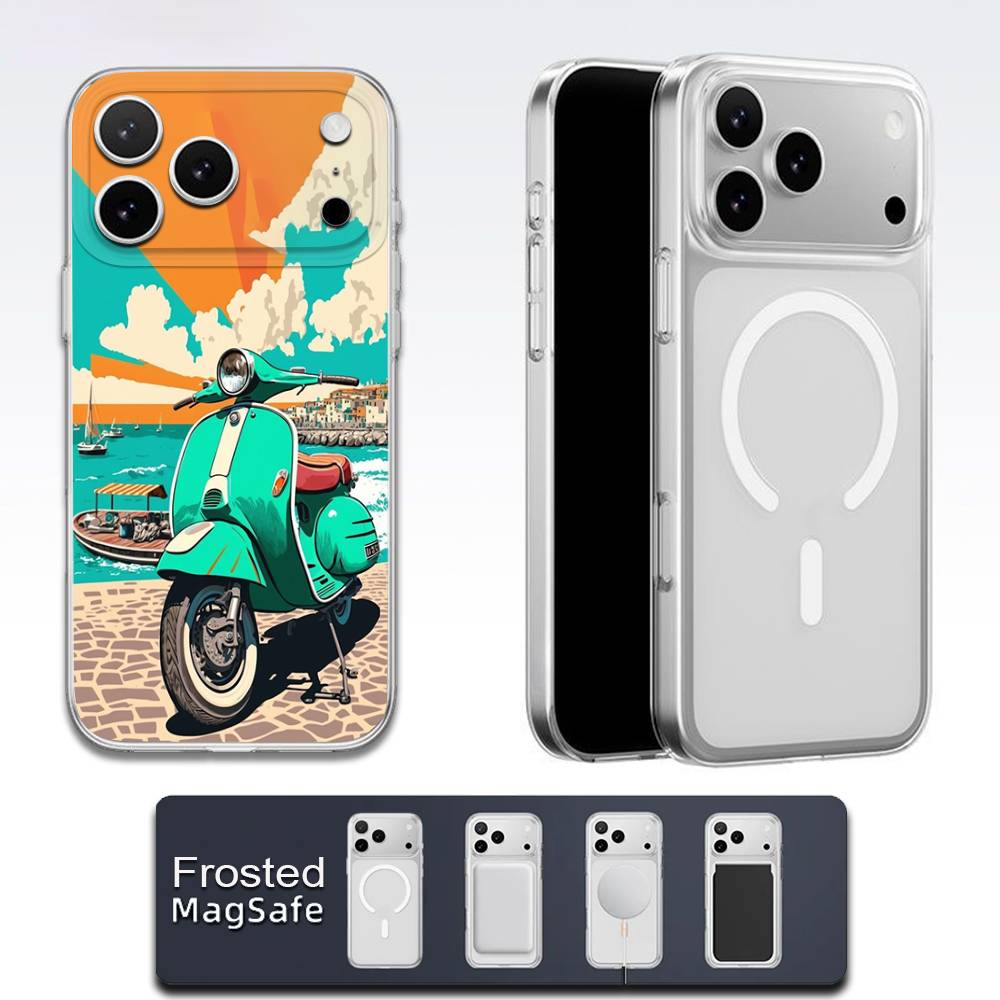 

Moto Bike V-Vespa Phone Case For iPhone 17,16,15,14,13,12,11,Pro,Max,Plus,E,Air,Mini Magsafe Transparent iPhone13mini