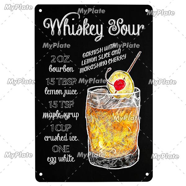 Cocktail Metal Sign Plaque Metal Sign Vintage Pub Funny Tin Sign Wall Decor for Bar Pub Club Man Cave Tin Plates Vintage