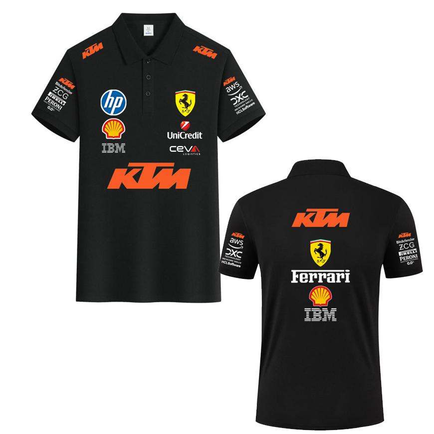 KTM Summer Pure Cotton Polo Shirt Racing Polo Shirt, F1 Team Replica Jersey S чёрный
