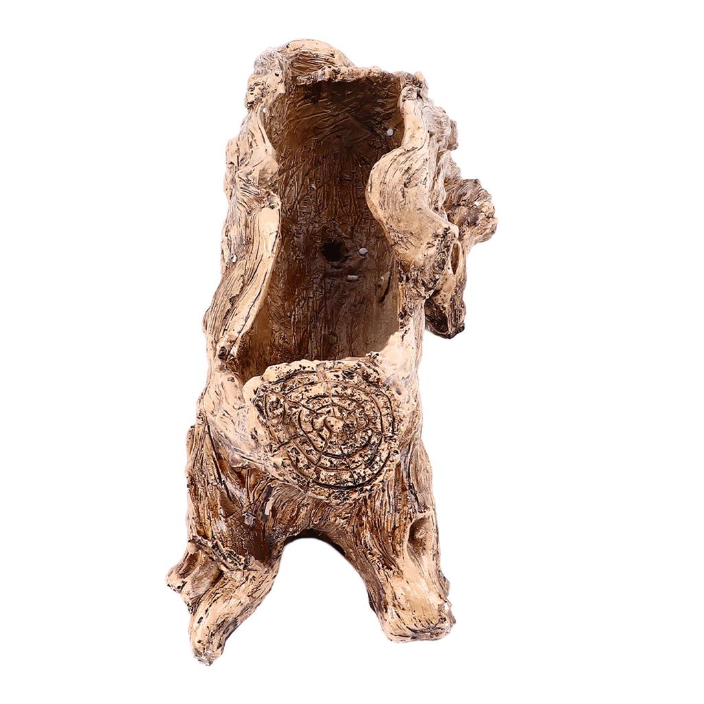 Artificial Driftwood Planter Resin Succulent Planter Vintage Tree Root Stump Log Like Flower