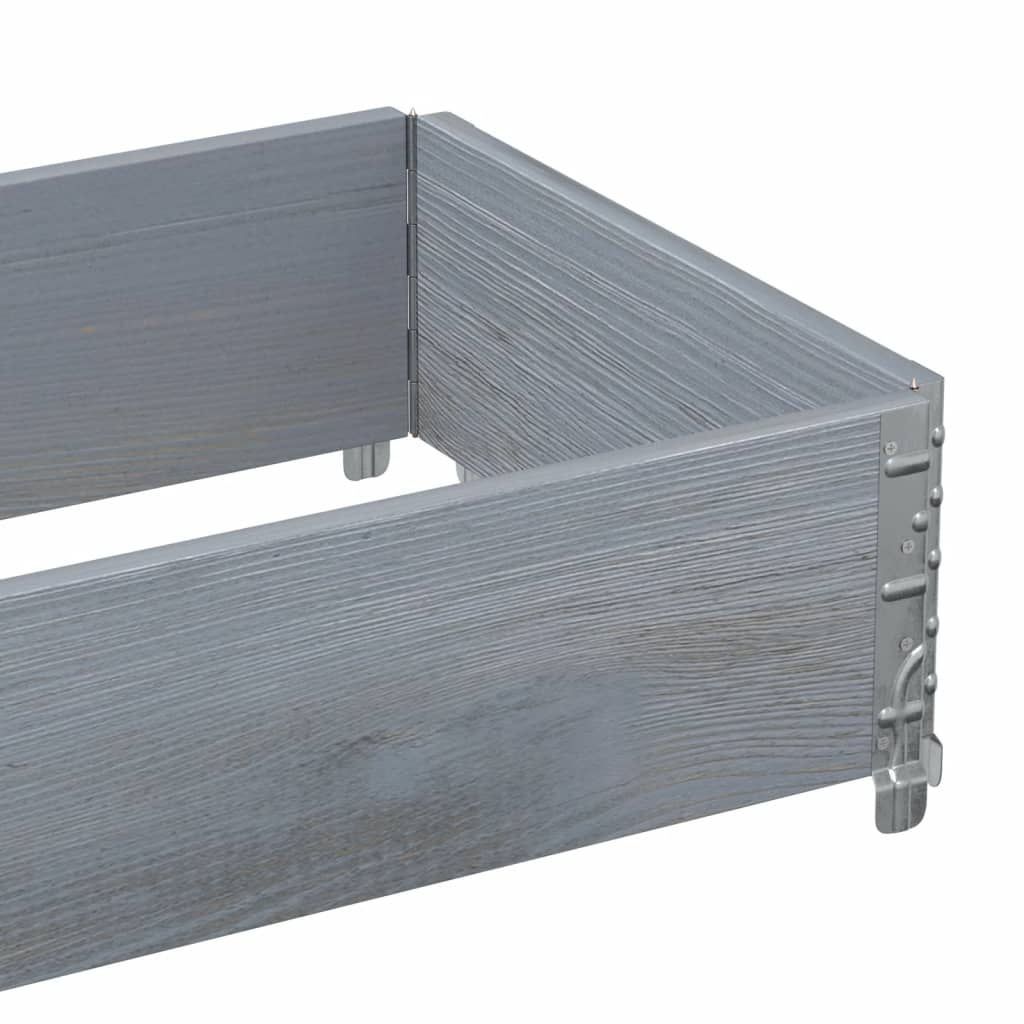 Plant Box Gray 100x50 Cm Solid Pine Wood