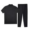 Li-Ning Summer Quick-Dry Short Sleeve Lightweight Breathable Versatile Pants Casual Sports Set Men sets Black YWBW061--1