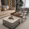 For Luxuriöser moderner Couchtisch mit Aufbewahrungsdesign, nordischer minimalistischer Couchtisch, einzigartige graue