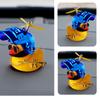 Broken Wind Rubber Duck Motor Accessories Yellow Duck with Helmet Auto Car Accessories Duck In The Car Car Interior Decoration