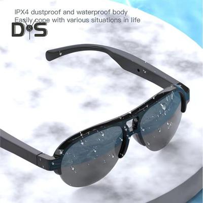 2-in-1 Bluetooth-compatible Sunglasses Headphones IPX4 Waterproof Ultralight Polarized Lens UV Protection Sports Smart Glasses Earphone