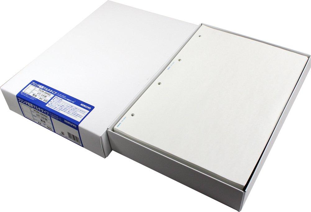 KOKUYO Printer Paper, Forms, Multi-type, A4, 2-sided, 4-hole, Plain, PCM-39HS2