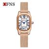 OFNS Women's Casual 30m Waterproof Quartz Watch with Roman Numerals and Two-Hand Design.