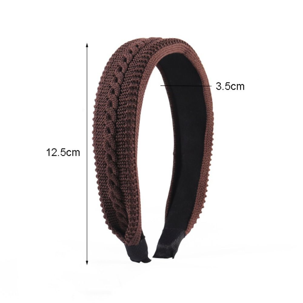 French Design Knit Hair Hoop Elegant Woolen Headband Versatile Hair Bands  For Women