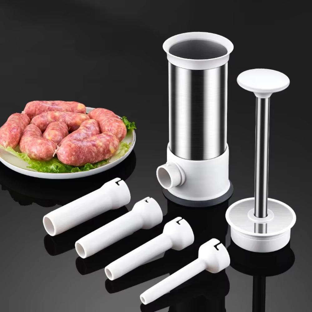 Stainless Steel Sausage Maker Press Type Meat Ball Mold Practical Sausage Filler  Home