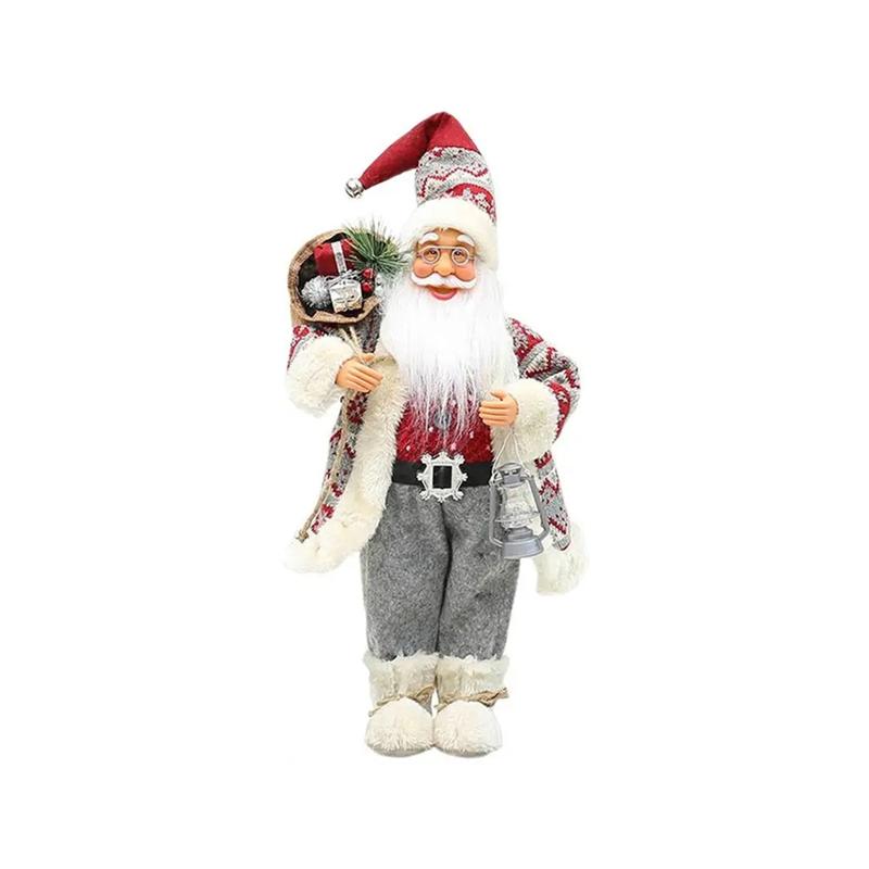 Santa Claus Figurines Santa Claus Standing Santa Claus Figurine With Bag 18 Inches Holiday Decoration Santa Claus
