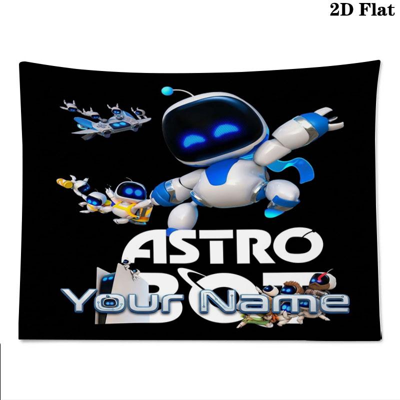 ASTRO BOT Custom Name Wall Tapestry Aesthetic Wall Hanging Printed Fabric Blanket Decorative Tapestries for Bedroom Living Room Home Decor