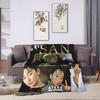 ATEEZ Choi San Decke Picknick Flanell Überwurfdecke für Couch Sessel Sofa Bett Warm Weich Individuelle Qualität Tagesdecke Geschenk