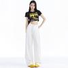 White Tennis Wide-leg Jeans for Women In Summer Thin High Waist Drape Slim Pear-shaped Body Straight Ice Silk Pants