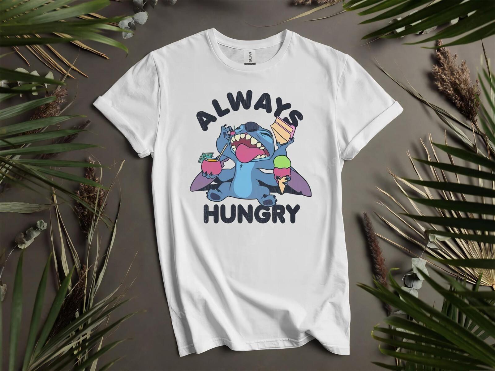 Stitch Always Hungry T-Shirt Mens Womens Tees Top T Shirt Mens Womens Tees Top Men Women Unisex Tshirt L203 L