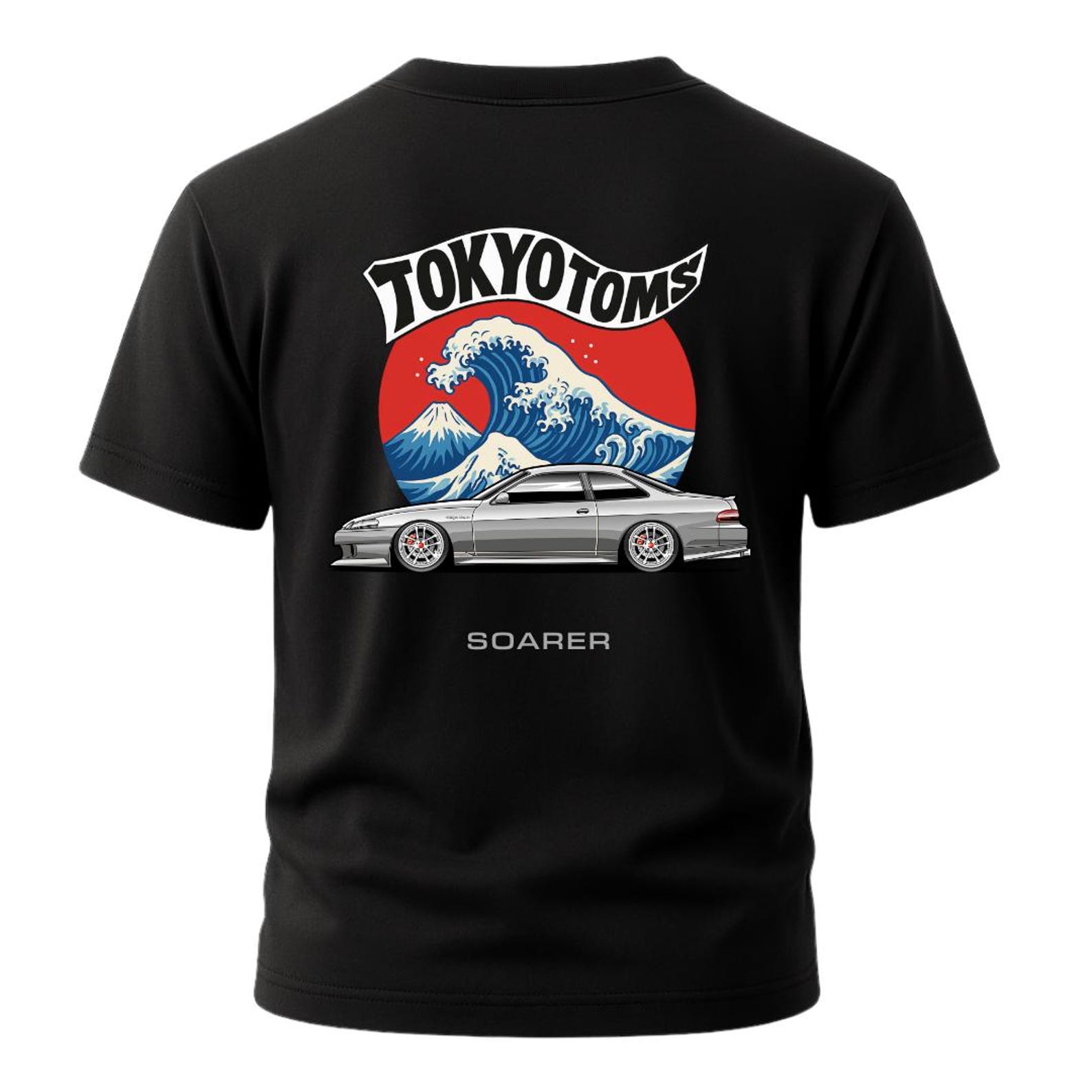 Toyota Soarer T-Shirt - Great Wave Off Kanagawa Lexus SC300 SC400 Tee, Tokyo Toms Car Guy Gift, Japanese Coupe, JDM Tee Car Lovers Gift M