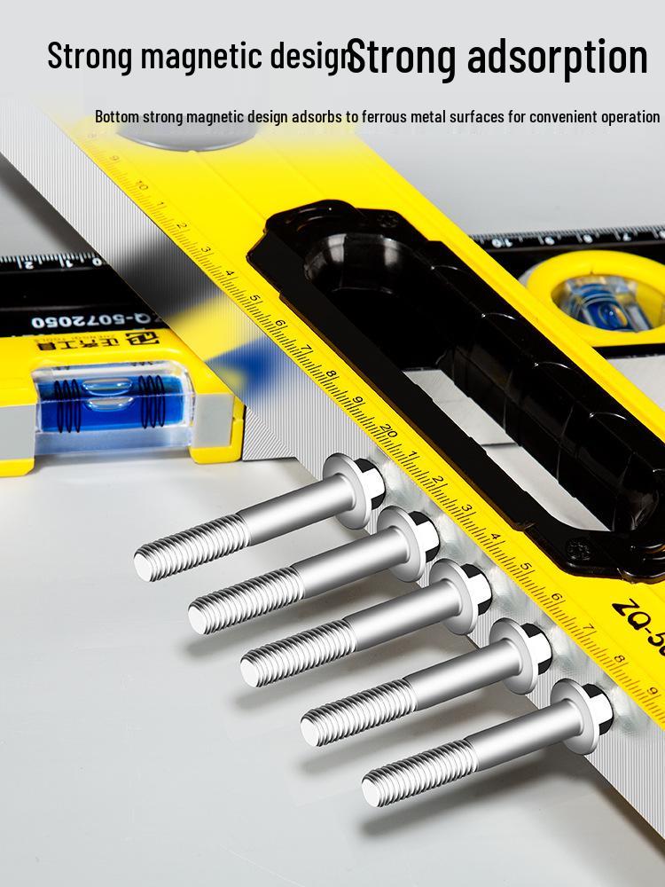 High Precision Spirit Level with Angle Inclination Balance, Vertical & Horizontal Measuring Rangefinder, Strong Magnet