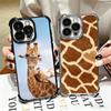 Giraffe Tiermuster Beschichtung Handyhülle Für Iphone 16 17 Pro Max Air 16E 14 15 Plus 12 13 Mini Anti-Fall Airbag Hülle