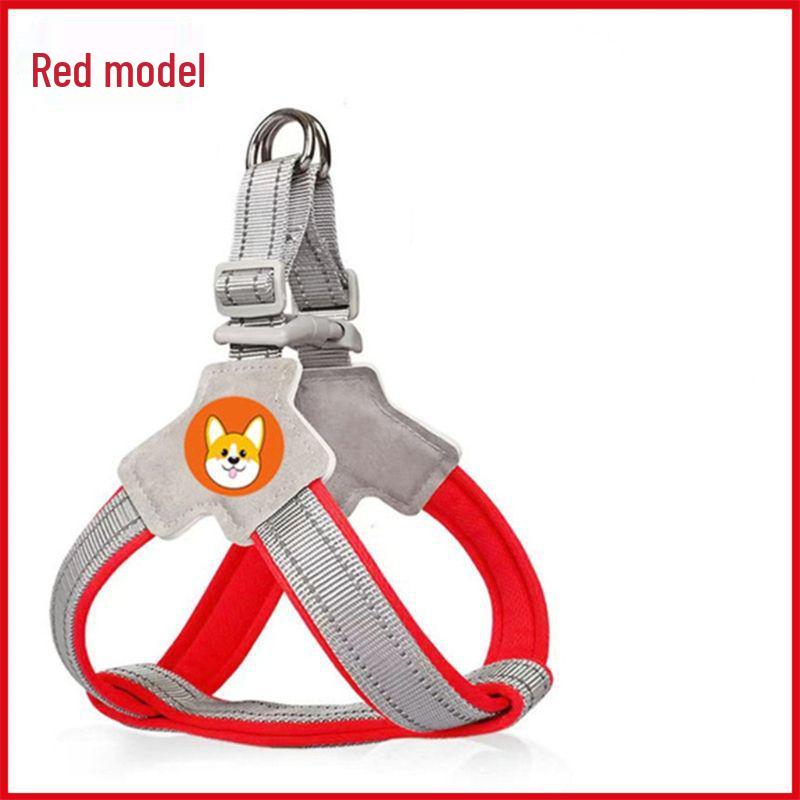Breathable Dog Harness Vest with Leash for Shiba Inu, Corgi & Small to Medium Dogs