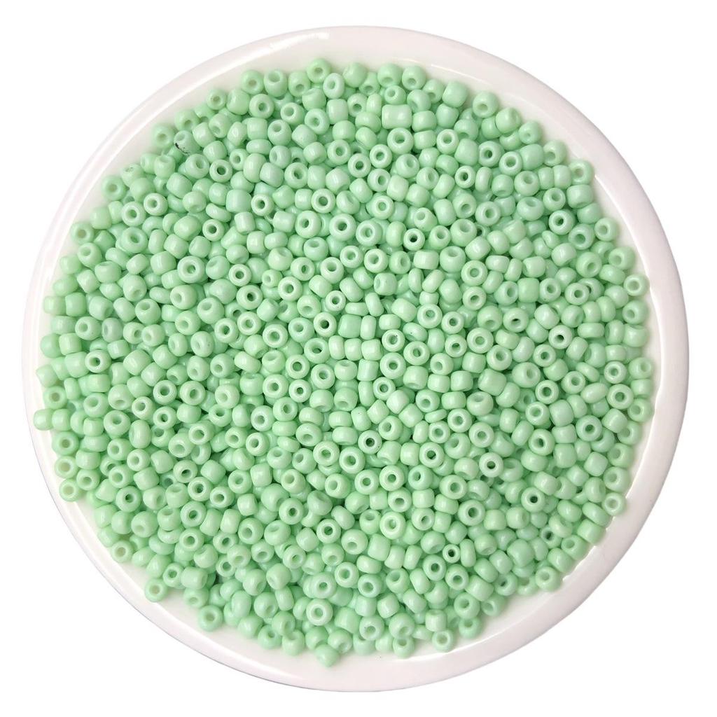 Solid Color 2/3/4mm Glass Seed Beads, Silver Lined, Dyed AB Cream, Round for Handmade Beading & Bracelets.