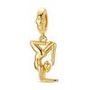 Charms 925 Silver Golden Lucky Star Ballet Shoe Heart Bead Pendant Charms Fit Bracelet Necklace Womens Jewelry