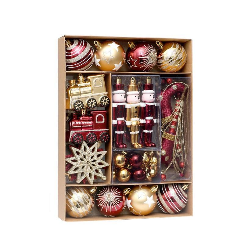 

Рождественский прозрачный расписной набор рождественских шаров подарочная коробка One Size