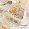 Detachable Pen Bag Pocket Partition Stationery Storage Pouch Stationery Organizer  for Student Gift
