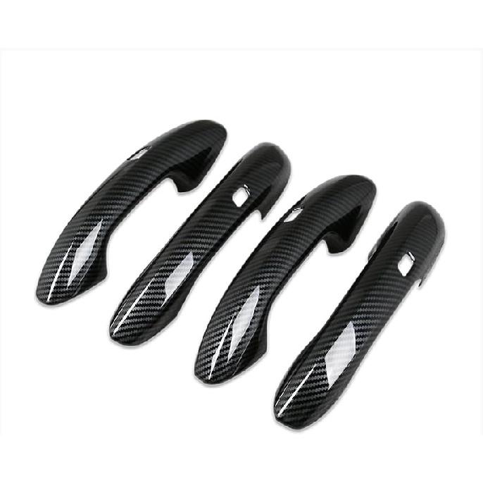 for Mercedes-Benz New GLC GLC300 X254 2023 2024 2025 Door Handle Cover Trims with Smart Keyhole (Carbon Fiber Pattern)