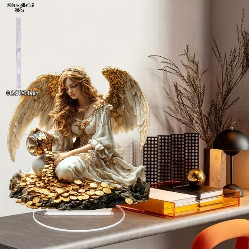 Angel Girl Decor Ideal Gift, Unique Festive Atmosphere Party Decoration for Display Shelf Corner Home Fireplace Holiday, Home Tabletop Decorations