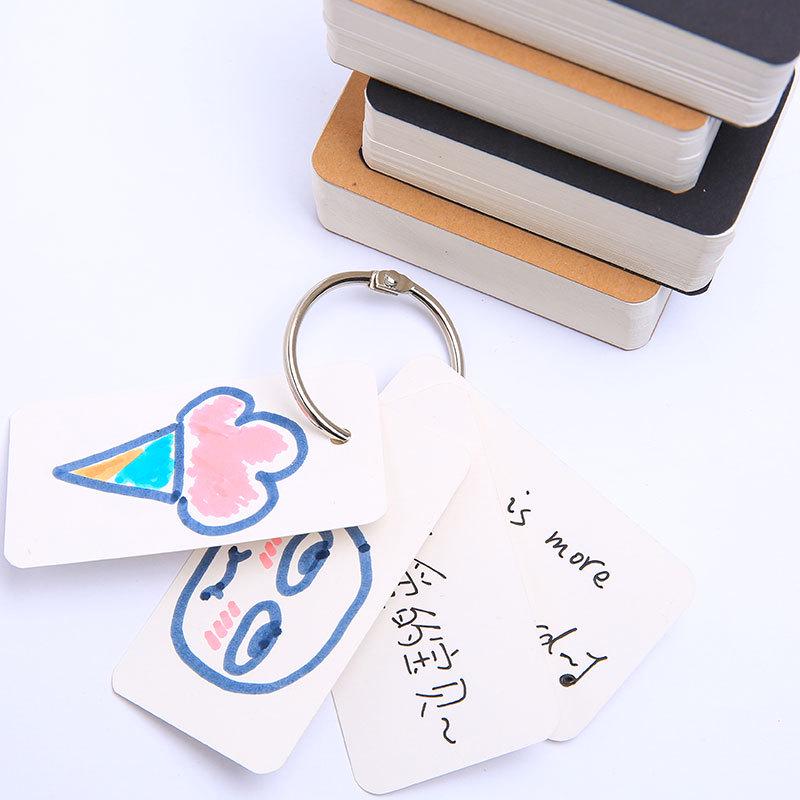 Portable Handwritten Memo Card with Punch Hole Ring Binder