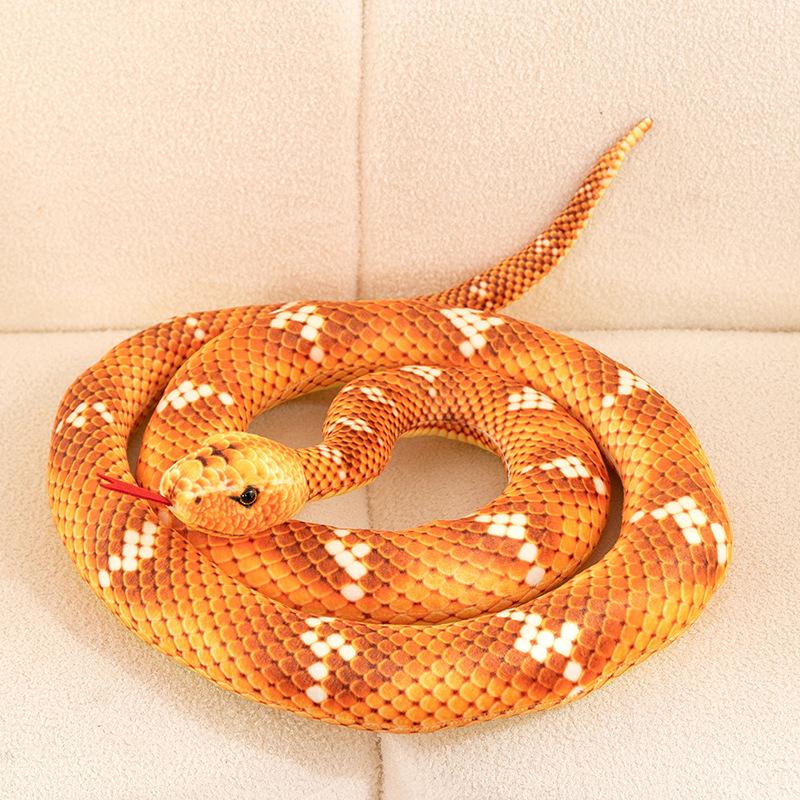 Simulation Snake Spotted Big Python Plush Toy Fake Snake Doll Prank Funny Doll Green Snake