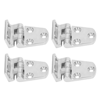 4 Pcs Boat Hinge Thickened 316 Stainless Steel Mirror Polished Heavy Duty Bend Hinges for RV Yacht