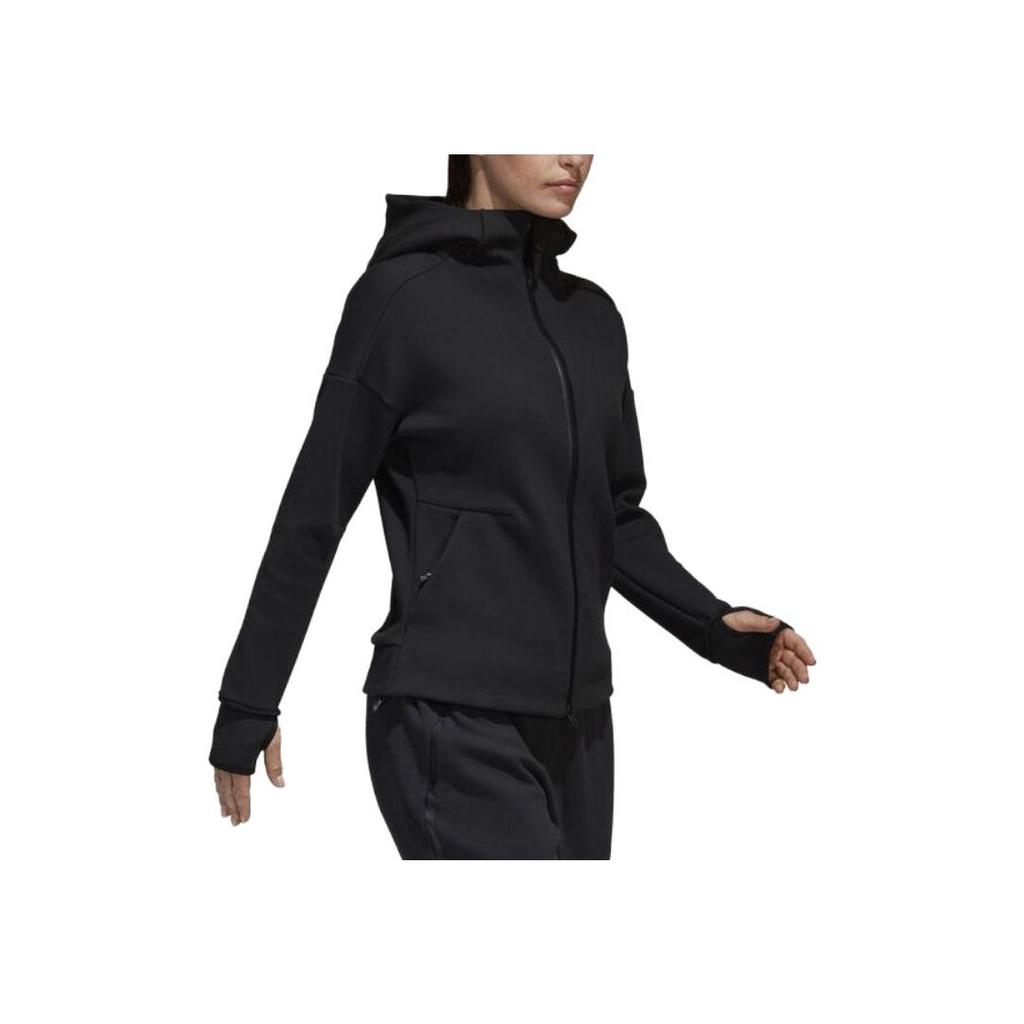 Adidas Jaqueta Esportiva Larga e Confortável Jaquetas Femininas Preto BR1933