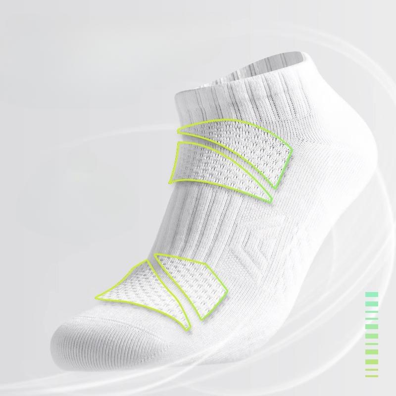 White Socks, Men's, Summer, Pure Cotton, Thin, Short Socks, Sweat Absorbing and Breathable, Sports Running, Teenagers, Basketball Mid Tube Socks