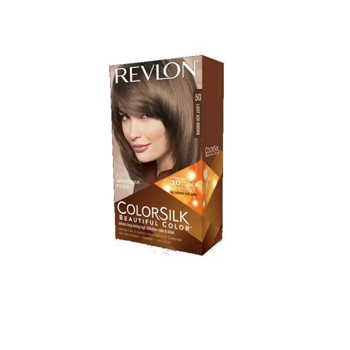Permanent Hair Color - Revlon - No. 50 - Light Ash Brown - Ammonia-Free - 59.1 Ml