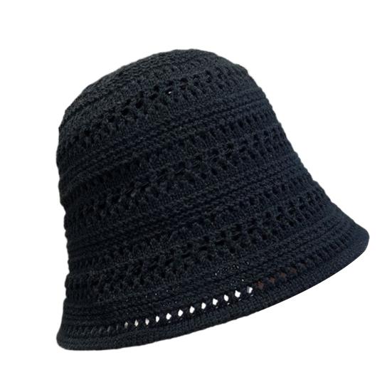 Women Hat Breathable Hollow Pure Color Summer Basin Design Fisherman Hat Outdoor