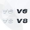Car Styling ABS Chrome Silver Black Sticker V6 V8 Displacement Badge TDI Font Car Tail Emblem Badge Decal For Touareg Car Accessories