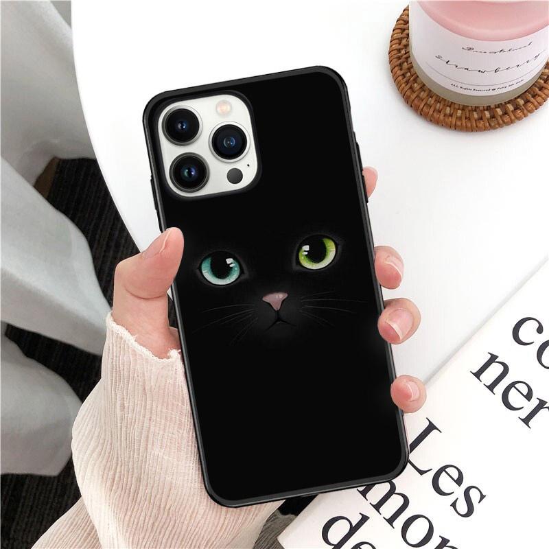 Husă pentru telefon Black Cat Staring Eye pentru iPhone 14 13 12 11 Pro Max Husă pentru iPhone 14 13 Pro XS MAX X XR SE2 8 7 Plus