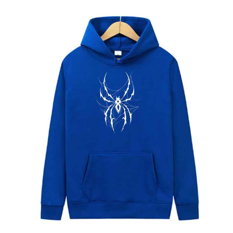 Originality Spider Print Men Women Top Spring Autumn Winter Casual Long Sleeves Hoodie Sweatshirts Street Trends Unisex Clothing